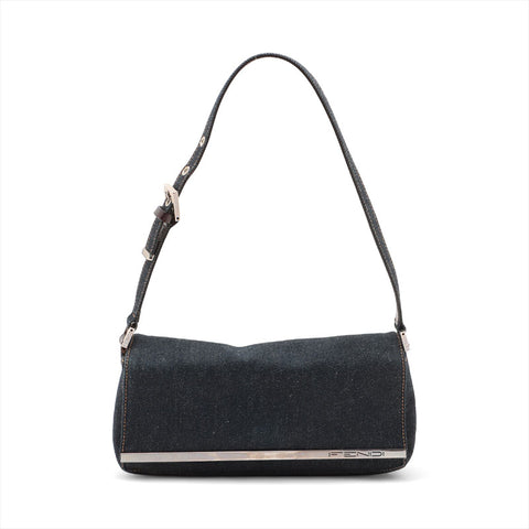 FENDI denim Shoulder Bag Navy WS15701