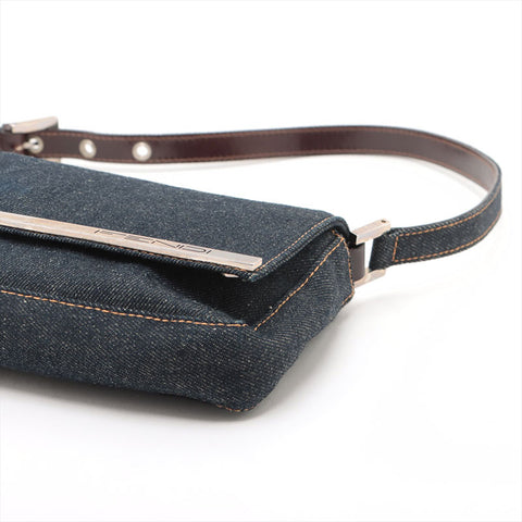 FENDI denim Shoulder Bag Navy WS15701