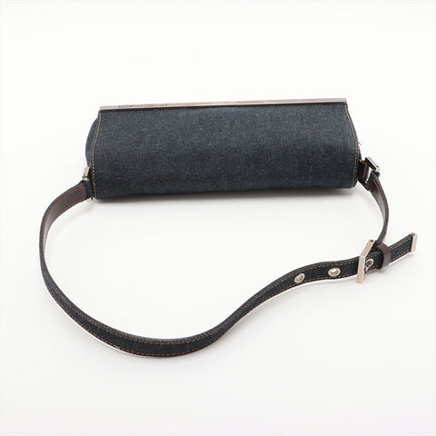 FENDI denim Shoulder Bag Navy WS15701