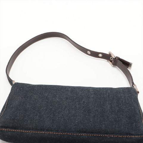 FENDI denim Shoulder Bag Navy WS15701