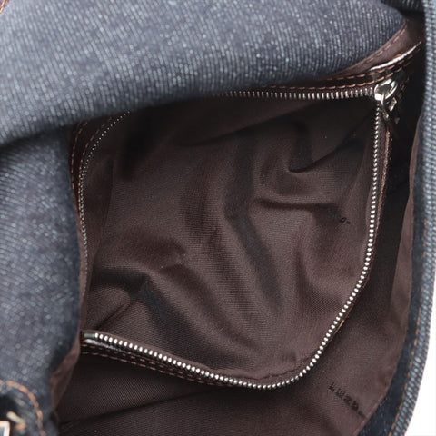 FENDI denim Shoulder Bag Navy WS15701