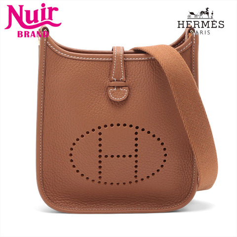 HERMES Z stamped 2021 Evelyn TPM Shoulder Bag gold WS15704