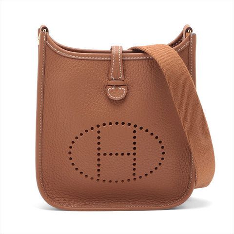 HERMES Z stamped 2021 Evelyn TPM Shoulder Bag gold WS15704