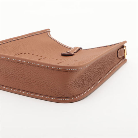 HERMES Z stamped 2021 Evelyn TPM Shoulder Bag gold WS15704