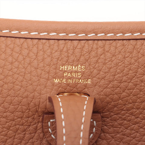 HERMES Z stamped 2021 Evelyn TPM Shoulder Bag gold WS15704