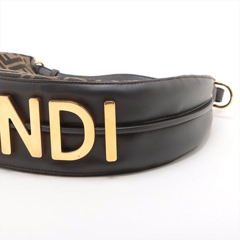 FENDI Graphy small in brown FF jacquard fabric Shoulder Bag Brown WS15705