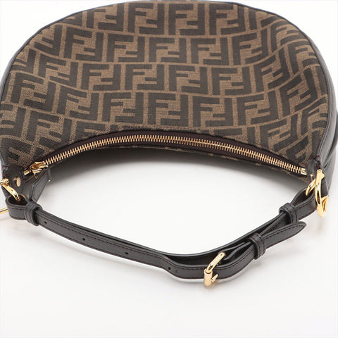 FENDI Graphy small in brown FF jacquard fabric Shoulder Bag Brown WS15705