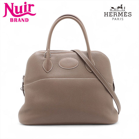 HERMES D stamped Bolide 31 Silver Metal 2019 model Handbag Etope WS15708