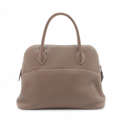 HERMES D stamped Bolide 31 Silver Metal 2019 model Handbag Etope WS15708