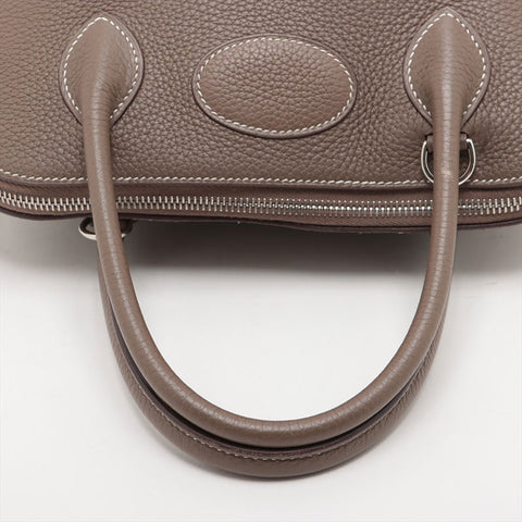 HERMES D stamped Bolide 31 Silver Metal 2019 model Handbag Etope WS15708
