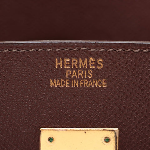 HERMES ◻︎B Stamp 1998 Birkin 40 Toile Epsom Gold Metal Canvas Leather Handbag Havana Brown WS15709
