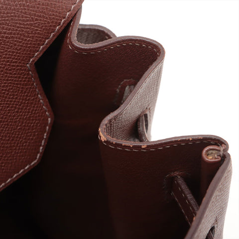 HERMES ◻︎B Stamp 1998 Birkin 40 Toile Epsom Gold Metal Canvas Leather Handbag Havana Brown WS15709