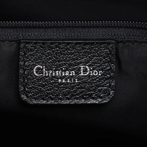 Christian Dior Trotter flower embroidery Handbag black WS15712