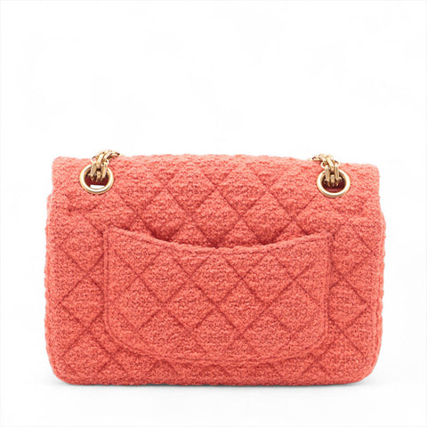 CHANEL 2.55 Flap Chain Tweed 30s 2020-2021 Shoulder Bag Red WS15714
