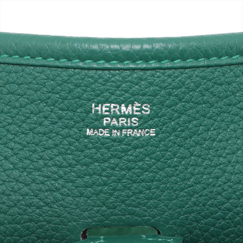 HERMES ◻︎Q stamp Evelyn PM made in 2013 Shoulder Bag マラカイト グリーン WS15715