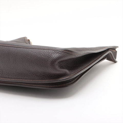 HERMES H stamp Evelyn made in 2004 Shoulder Bag Havana Brown WS15716