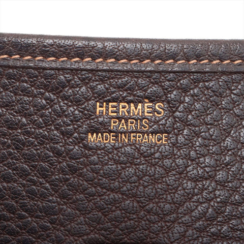 HERMES ◻︎H stamp Evelyn 2 PM made in 2004 Shoulder Bag Havana Brown WS15716