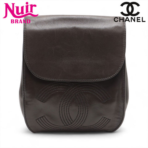 CHANEL No. 4 1996-1997 Lambskin COCO Mark Backpack Â· Daypack black WS15720