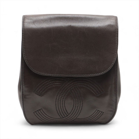 CHANEL No. 4 1996-1997 Lambskin COCO Mark Backpack  Daypack black WS15720