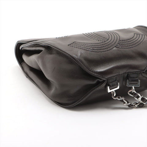 CHANEL No. 4 1996-1997 Lambskin COCO Mark Backpack  Daypack black WS15720