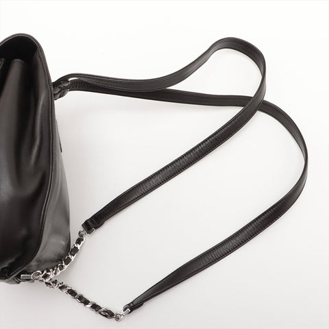 CHANEL No. 4 1996-1997 Lambskin COCO Mark Backpack  Daypack black WS15720