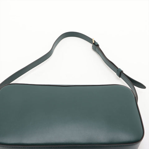 CELINE Triomphe Leather Cuir Camera Shoulder Bag green WS15722