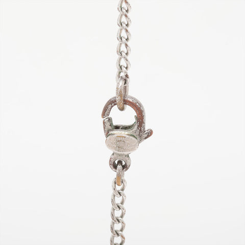 CHANEL 03P 2003 COCO Mark Punching Necklace Silver WS15734