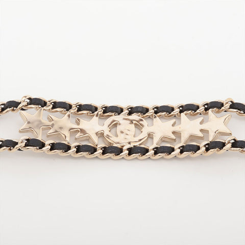 CHANEL B23C COCO Mark Choker 2023 Rhinestone Necklace gold WS15735