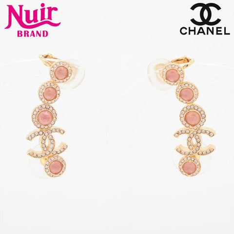 CHANEL 2023 COCO Mark Rhinestone Ear Cuff C23B Pierce gold WS15736