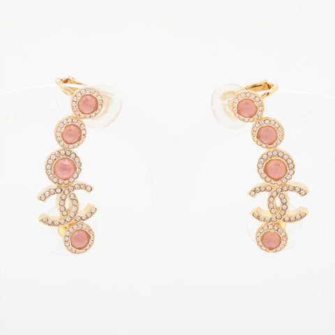 CHANEL 2023 COCO Mark Rhinestone Ear Cuff C23B Pierce gold WS15736