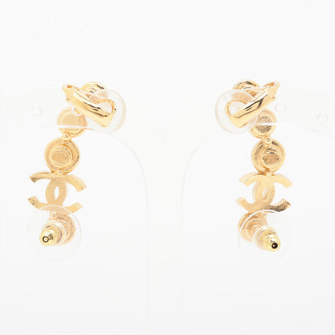 CHANEL 2023 COCO Mark Rhinestone Ear Cuff C23B Pierce gold WS15736