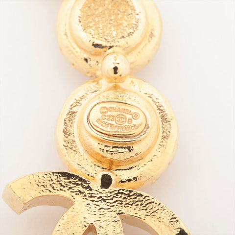 CHANEL 2023 COCO Mark Rhinestone Ear Cuff C23B Pierce gold WS15736