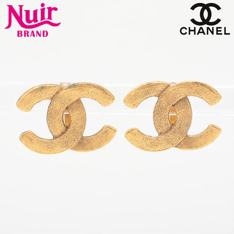 CHANEL 2cc9 COCO Mark Large 1988 Earring gold WS15737