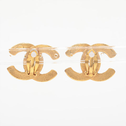 CHANEL 2cc9 COCO Mark Large 1988 Earring gold WS15737