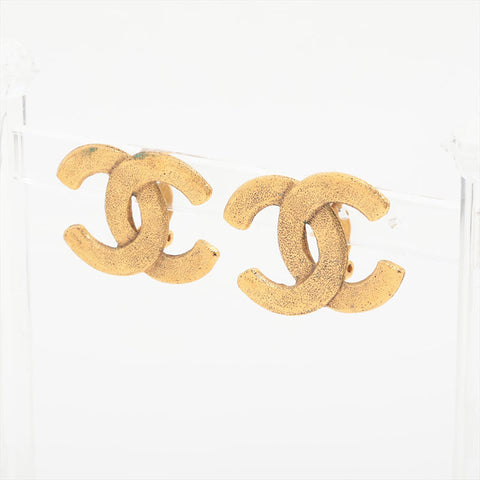 CHANEL 2cc9 COCO Mark Large 1988 Earring gold WS15737