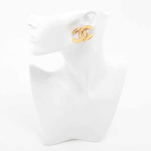 CHANEL 2cc9 COCO Mark Large 1988 Earring gold WS15737