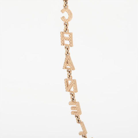 CHANEL A17P 2017 Logo Multicolor Stone Long Necklace gold WS15740