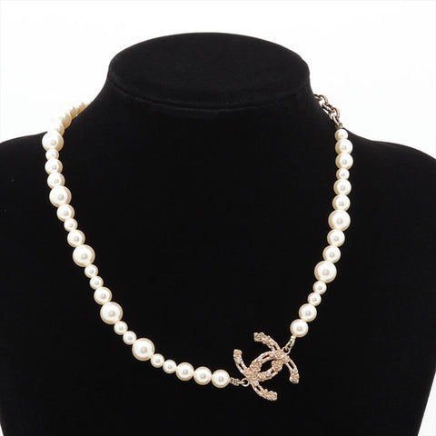CHANEL B22C 2022 Pearl COCO Mark Necklace gold WS15754