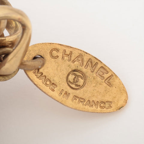CHANEL 1970-1980s Stone Long COCO Mark Necklace purple WS15756