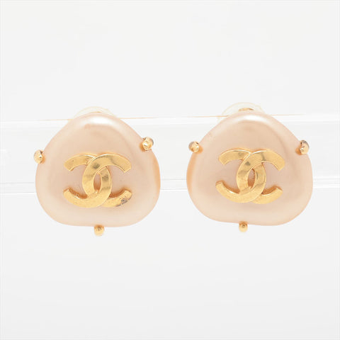 CHANEL 97A 1997 Heart COCO Mark Earring gold WS15757