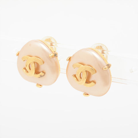 CHANEL 97A 1997 Heart COCO Mark Earring gold WS15757