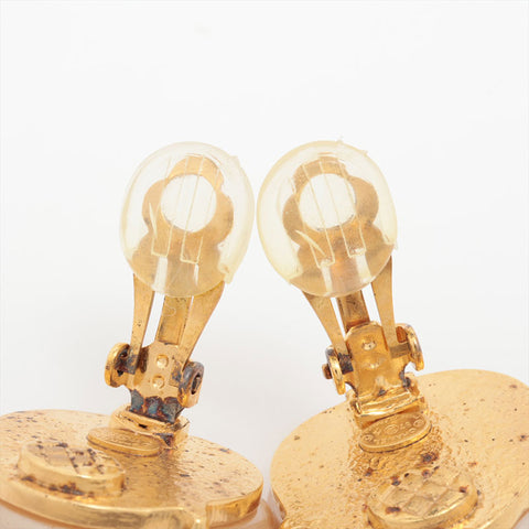 CHANEL 97A 1997 Heart COCO Mark Earring gold WS15757