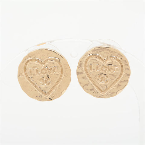 CHANEL A19S 2019 COCO Mark Round Heart Pierce gold WS15761