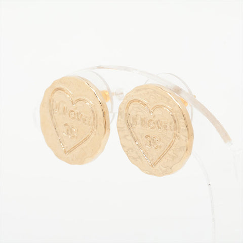 CHANEL A19S 2019 COCO Mark Round Heart Pierce gold WS15761