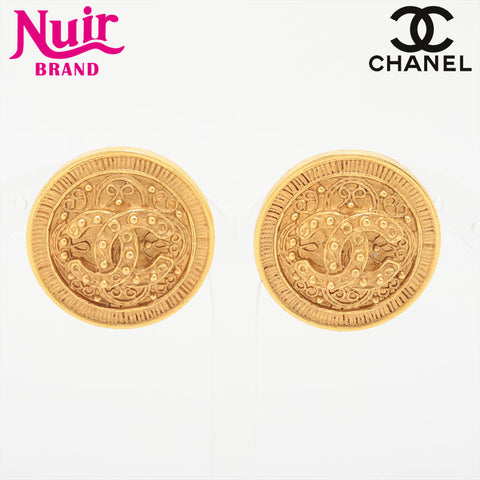 CHANEL 04A 2004 COCO Mark Coin Earring gold WS15764