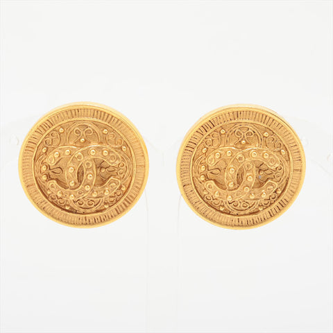 CHANEL 04A 2004 COCO Mark Coin Earring gold WS15764