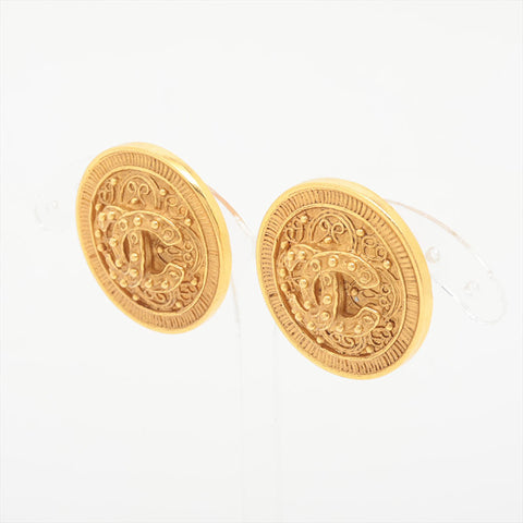 CHANEL 04A 2004 COCO Mark Coin Earring gold WS15764