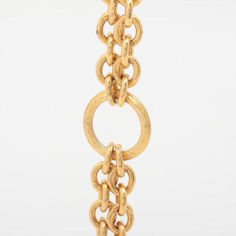 CHANEL 1970-1990s Classic Flap Matelasse Chain Necklace gold WS15768