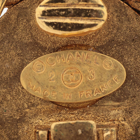 CHANEL 2cc3 1988 CC Mark Coin Rhinestone Earring gold WS15770