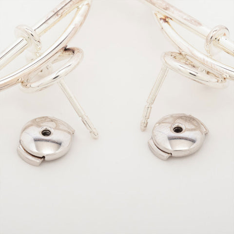 HERMES Ag925 Boucle MM Pierce Argent WS15775